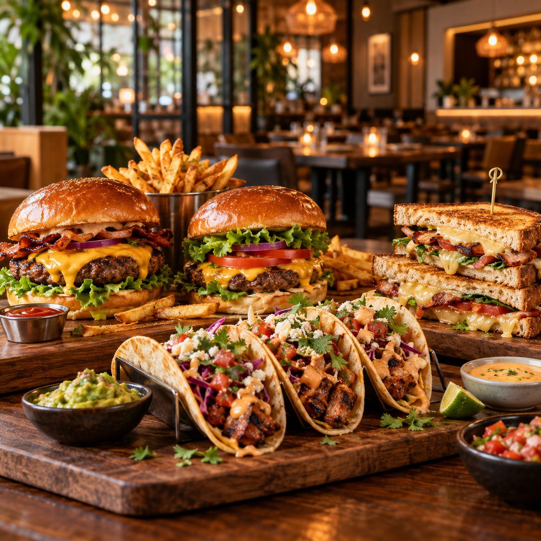 Burgers, tacos, frites et sandwich toasté du Sésame, fast-food halal à Malakoff
